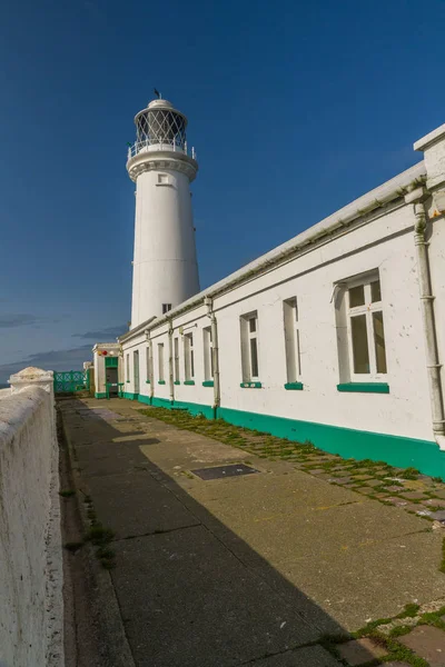 Weißer Leuchtturm Südturm Heilige Insel Anglesey Wales Vereinigtes Königreich — Stockfoto