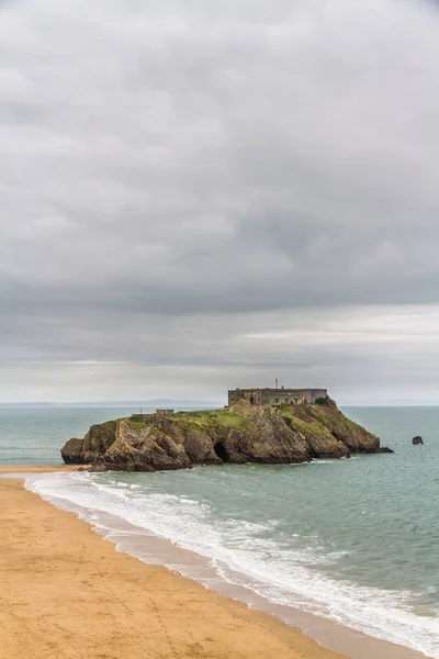 St Catherines Island, Tenby in Wales, portrait, copyspace — Stock Photo, Image