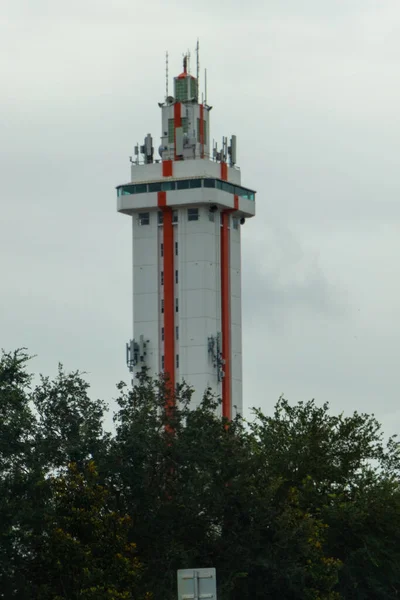 Orange Tower Road — Stock Photo, Image