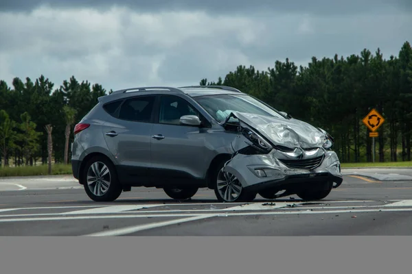 Wypadek Samochodowy Suv Rundzie Walk — Zdjęcie stockowe