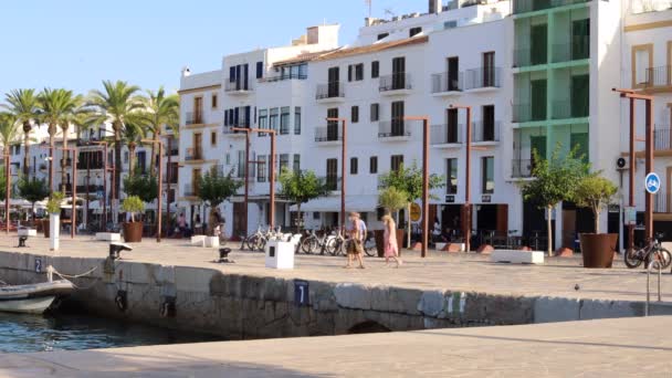 Voetgangersgebied Ibiza stad — Stockvideo