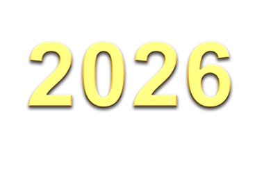 Kalın sarı rakamlar 2026 'yı gösteriyor. İyimserliği, ilerlemeyi ve yeni yıl için yeni bir başlangıcı çağrıştırıyor..