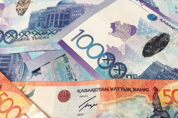 Изображения Банкнот 000 000 Тенге Качестве Фона — стоковое фото