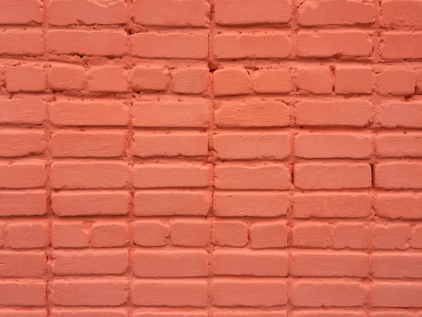 旧砖墙涂成橙色 可用于内部或作为背景 — 图库照片