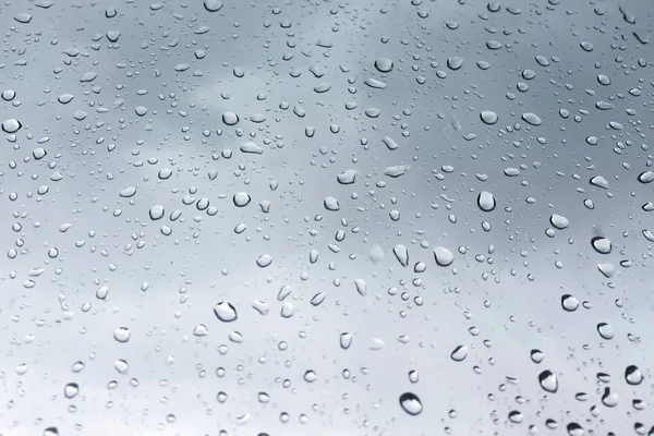 Drops Rain Glass Clouds Window Can Used Background Space Text — Stock Photo, Image