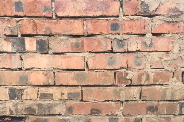 Parte Parede Tijolo Velho Pode Ser Usado Interior Como Fundo — Fotografia de Stock