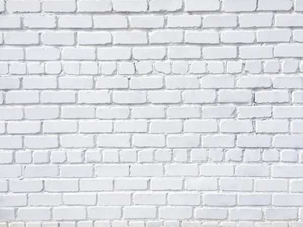 砖墙漆成白色 背景和纹理 可用于内部 — 图库照片