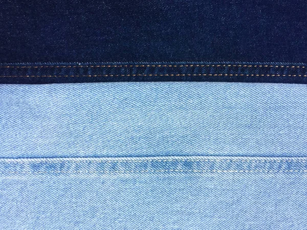 Mooie Denim Stof Verschillende Tinten Blauw Achtergrond Textuur — Stockfoto