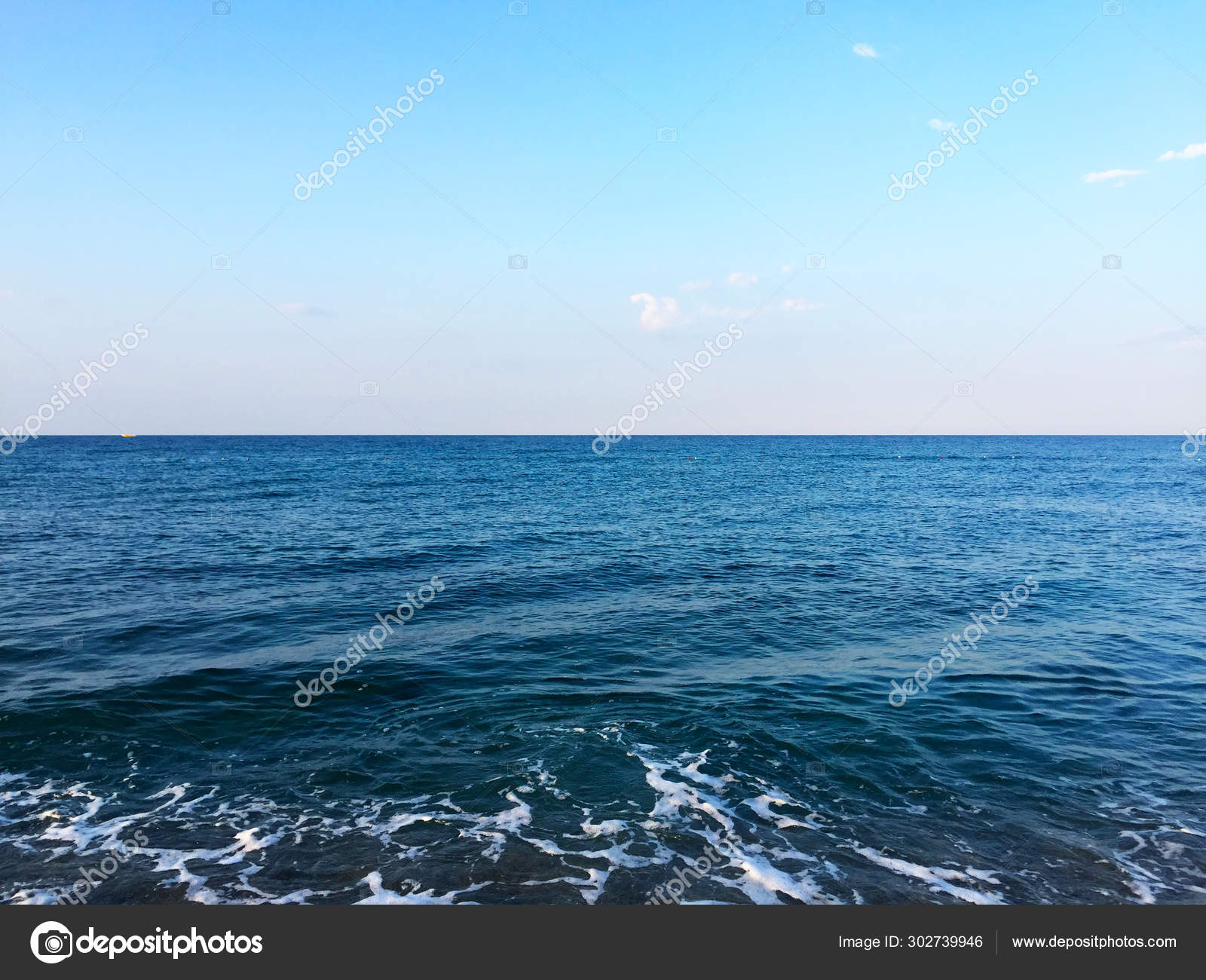 Beautiful Deep Blue Mediterranean Sea Water. Ocean Waves. Cruise