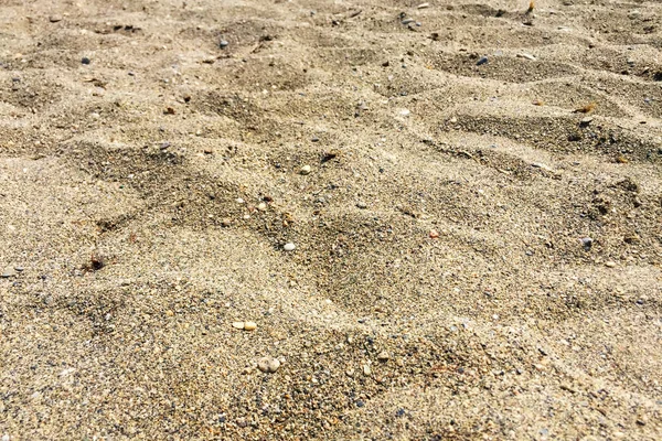 Sand Meeresufer Sandstrand Nahaufnahme Draufsicht Hintergrund Und Textur — Stockfoto