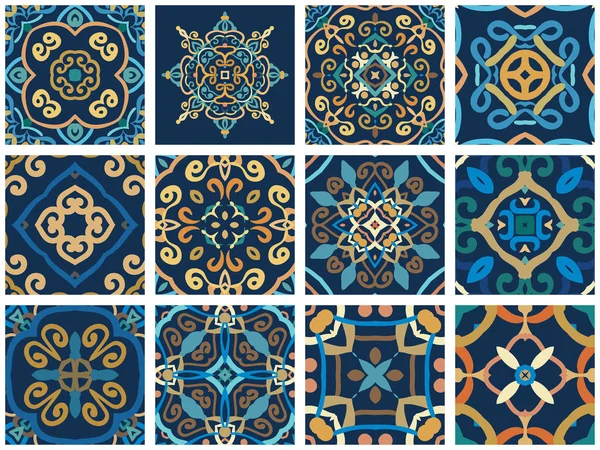 Azulejos decorativos árabes — Vector de stock