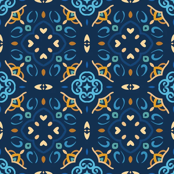 Blå sömlösa mönster orientalisk Design — Stock vektor