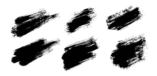 Pennellate. Set di pennelli vettoriali. Elementi di design Grunge . — Vettoriale Stock