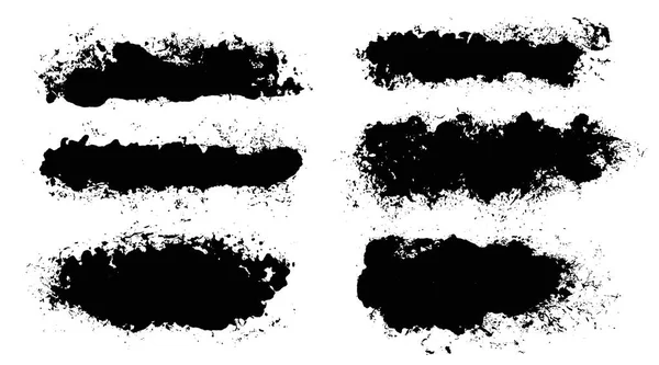 Brush strokes. Vector paintbrush set. Grunge design elements. — Stock Vector