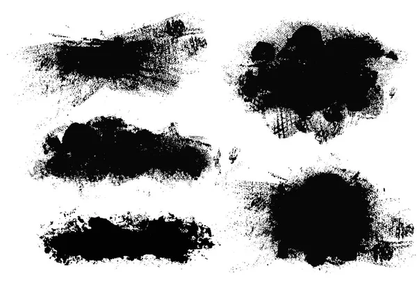 Brush strokes. Vector paintbrush set. Grunge design elements. — Stock Vector