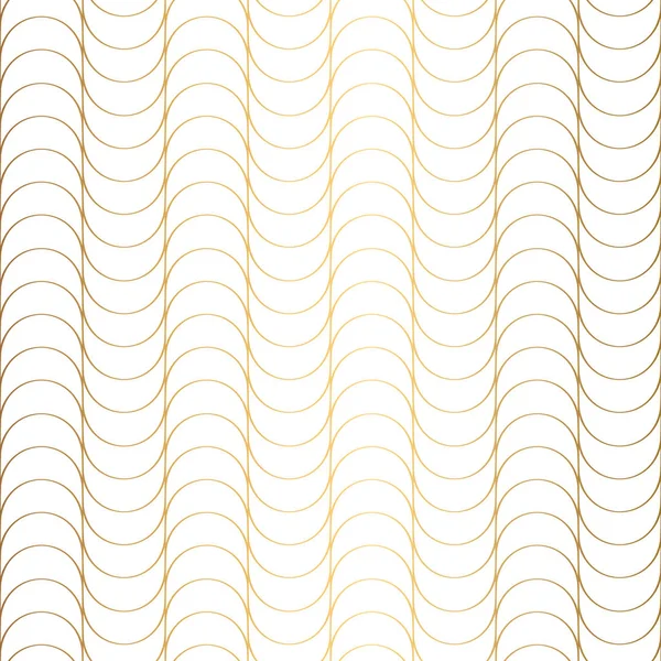Art Deco-mönster. Sömlös vit och guld bakgrund — Stock vektor