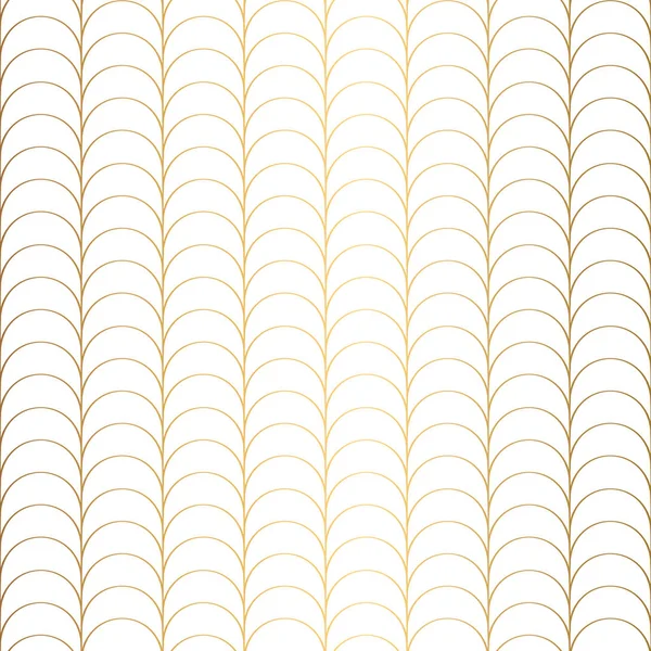 Art Deco Pattern. Seamless white and gold background — Stock Vector