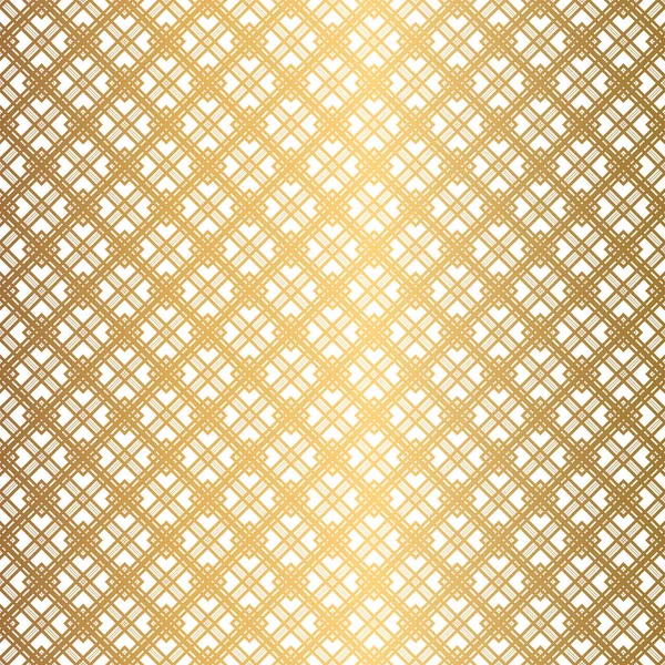 Motif art déco. Fond blanc et or sans couture — Image vectorielle