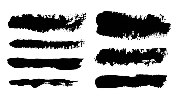 Penseelstreken. Vector Paintbrush-Set. Grunge design elementen — Stockvector