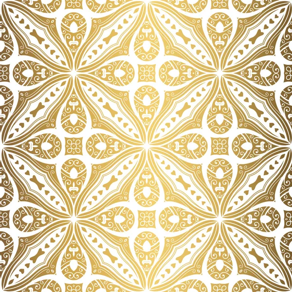 Goldener Hintergrund. Luxus nahtlose Muster elegantes Design — Stockvektor