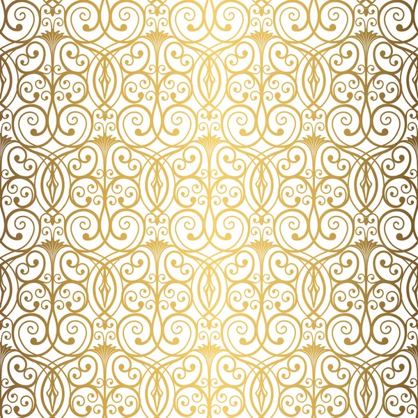 Fondo dorado. Diseño elegante de patrón inconsútil de lujo — Vector de stock