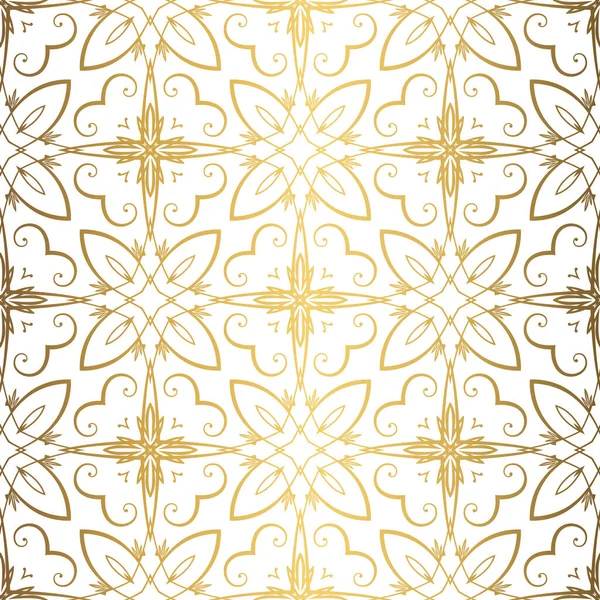 Goldener Hintergrund. Luxus nahtlose Muster elegantes Design — Stockvektor
