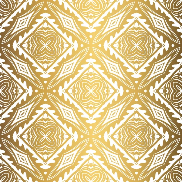 Fondo dorado. Diseño elegante de patrón inconsútil de lujo — Vector de stock