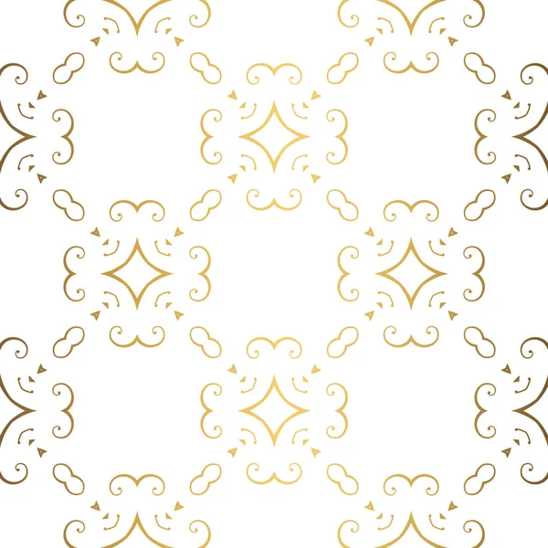 Fondo dorado. Diseño elegante de patrón inconsútil de lujo — Vector de stock
