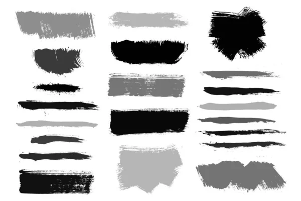Brush strokes. Vector paintbrushes set. Grunge design elements — Stock Vector