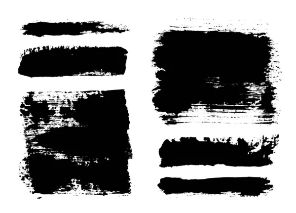 Brush strokes collection. Grunge vector paintbrushes set — Stock Vector