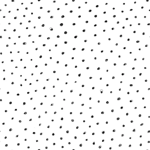 Scribble pattern. Seamless dots background. Black and white — Stock Vector
