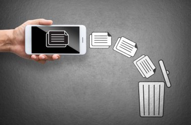 iş el atmak veri dosyası mobil çöp kutusu