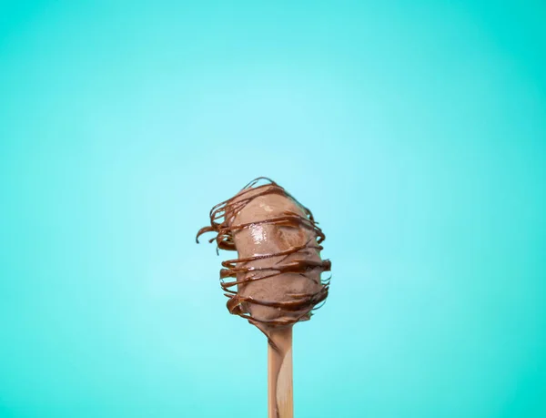 Derretir Helado Chocolate Derretido Verano Tiempo Caliente —  Fotos de Stock