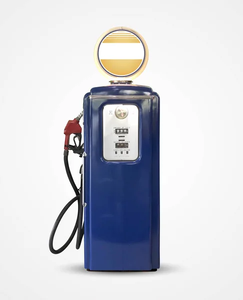 Old Vintage Gasoline Petrol Pump Isolated Plain Background — Stock Photo, Image