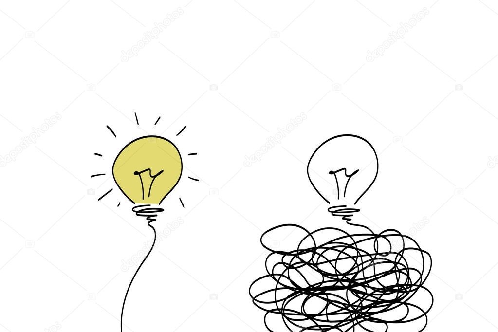two light bulbs, business solutions