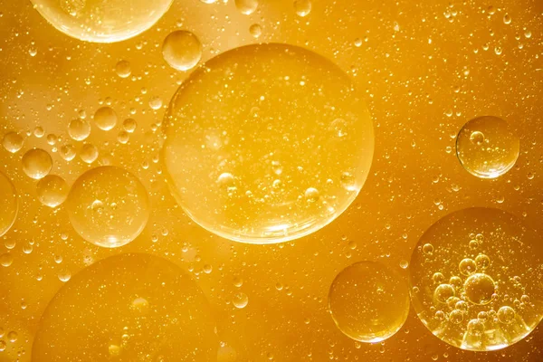 Golden Yellow Bubble Oil Abstract Background — Stock Photo, Image