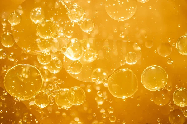 Złota Żółta Kropla Oleju Bańkowego Abstrakcyjne Tło — Zdjęcie stockowe