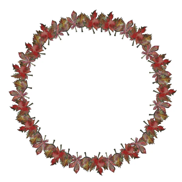 Χειροποίητα floral βοτανική υδατογραφική απεικόνιση ενός ενιαίου τμήματος φύλλου καρέ που απομονώθηκε. Φθινόπωρο, φθινόπωρο, πτώση φύλλων. Ημέρα της συγκομιδής, συγκομιδή. — Φωτογραφία Αρχείου