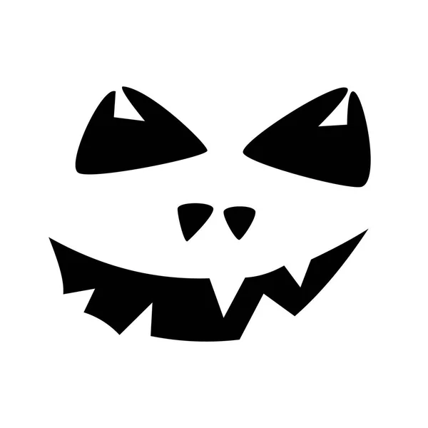 Icônes Halloween : ensemble d'icônes monochromes minces, kit noir et blanc. Creepy et drôle Jack visage, chauve-souris, lettrage . — Image vectorielle