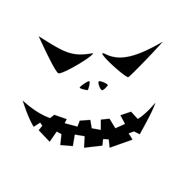 Halloween-Ikonen: dünnes monochromes Icon-Set, schwarz-weißes Set. Gruseliges und lustiges Klappgesicht, Fledermaus, Schriftzug. — Stockvektor