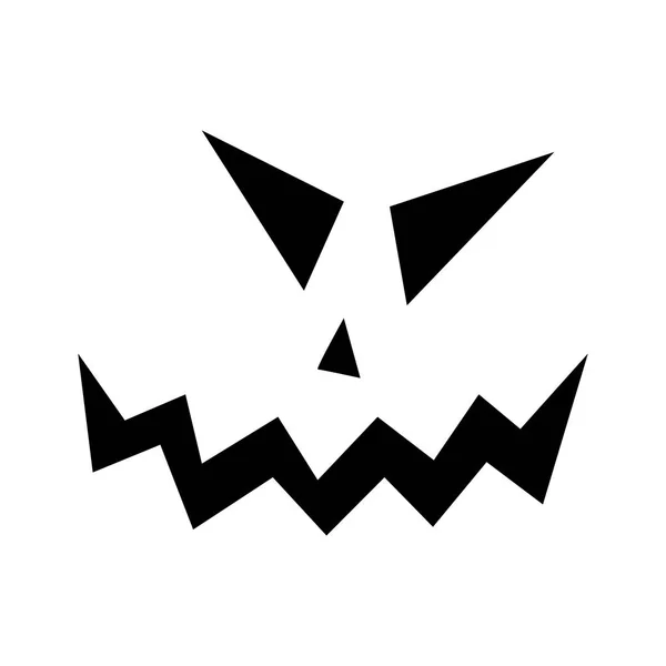 Halloween ikoner: tunna monokrom Ikonuppsättning, svart och vitt kit. Creepy och Funny Jack Face, bat, bokstäver. — Stock vektor