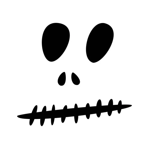Halloween ikonok: vékony monokróm ikon készlet, fekete-fehér kit. Hátborzongató és vicces Jack arc, denevér, betűk. — Stock Vector