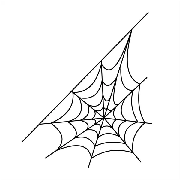 Iconos de Halloween: conjunto de iconos monocromáticos delgados, kit en blanco y negro. Cara de gato espeluznante y divertido, bate, letras, tela de araña . — Archivo Imágenes Vectoriales