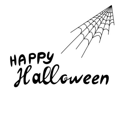 Cadılar Bayramı simgeleri: ince tek renkli simge seti, siyah ve beyaz kiti. Ürpertici ve komik Jack yüz, yarasa, yazı.