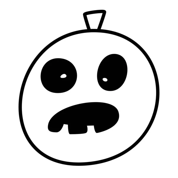 Halloween ikony: cienki monochromatyczny zestaw ikon, czarno-biały zestaw. Creepy i śmieszne Jack twarz, nietoperz, napis. — Wektor stockowy