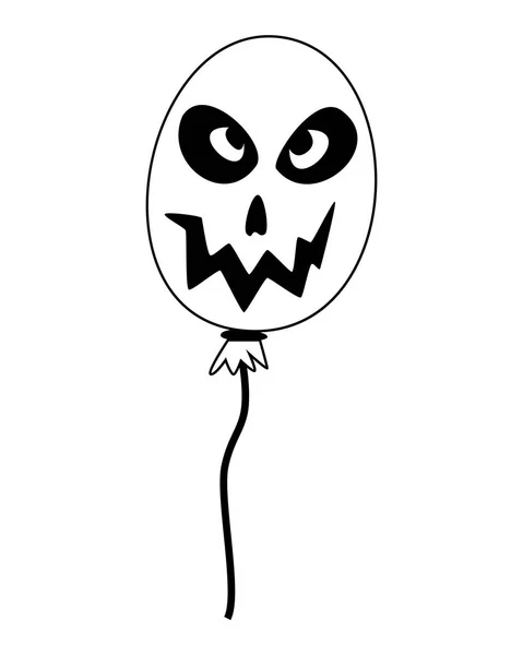 Ícones de Halloween: conjunto de ícones monocromáticos finos, kit preto e branco. Cara de macaco assustador e engraçado, morcego, letras . —  Vetores de Stock