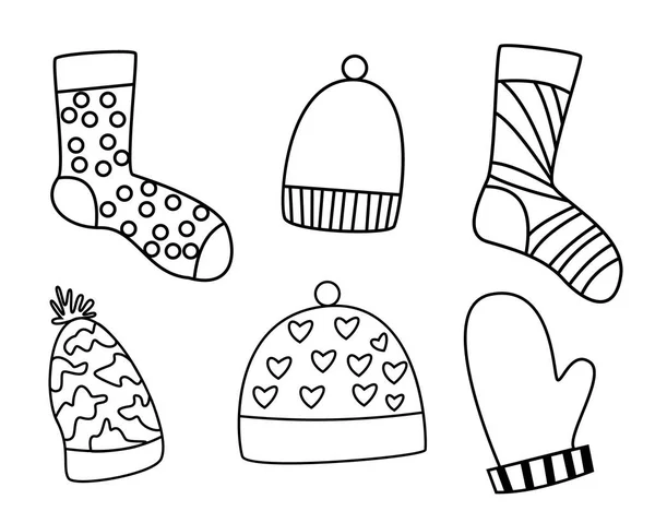 Kerstmis en Nieuwjaar winter iconen: dunne monochroom icon set, zwart-wit Kit. Gelukkig, vakantie, crlrbration — Stockvector