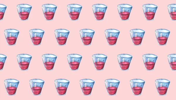 güzel arka plan, dikişsiz desen ile lezzetli coctail içecek suyu bir bardak. Yaz, plaj alkol, kireç çerçeve