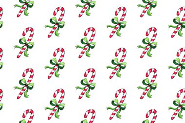 Noel zencefilli çörek dikişsiz desen. Renkli arka planda zencefilli kurabiyeler. Suluboya illüstrasyon. Duvar kağıdı için Sevimli Xmas arka plan, hediye kağıdı, desen dolgular, tekstil, tebrik kartları