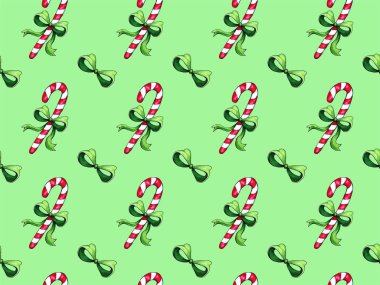 Noel zencefilli çörek dikişsiz desen. Renkli arka planda zencefilli kurabiyeler. Suluboya illüstrasyon. Duvar kağıdı için Sevimli Xmas arka plan, hediye kağıdı, desen dolgular, tekstil, tebrik kartları